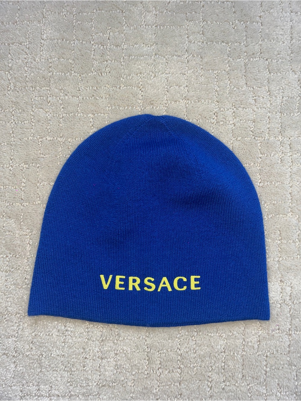 Versace Blue Logo Beanie